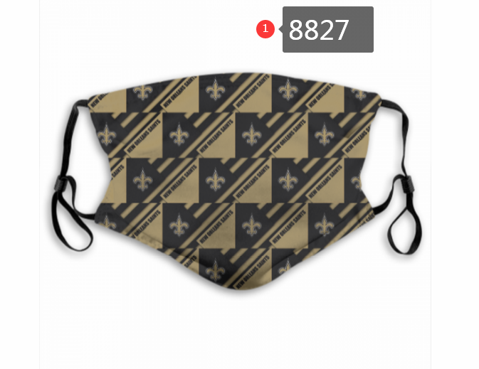New Orleans Saints #3 Dust mask with filter->nfl dust mask->Sports Accessory